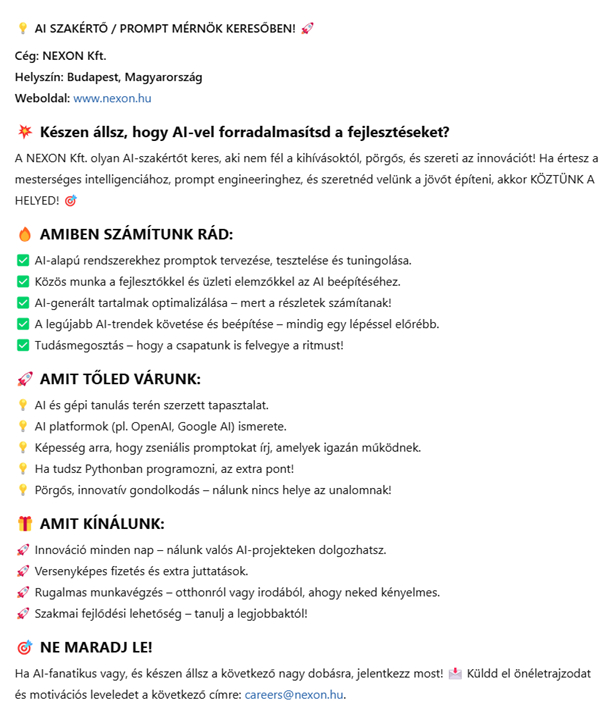 Álláshirdetés2 by ChatGPT
