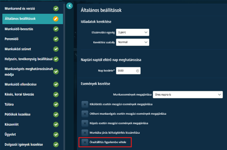NEXONtime óraátállítás kezelés