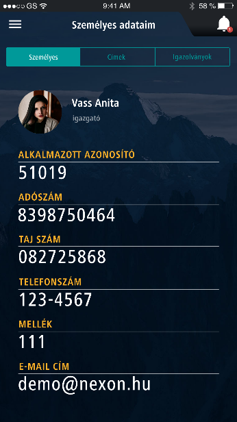 NEXON_PORT+ személyes adataim4