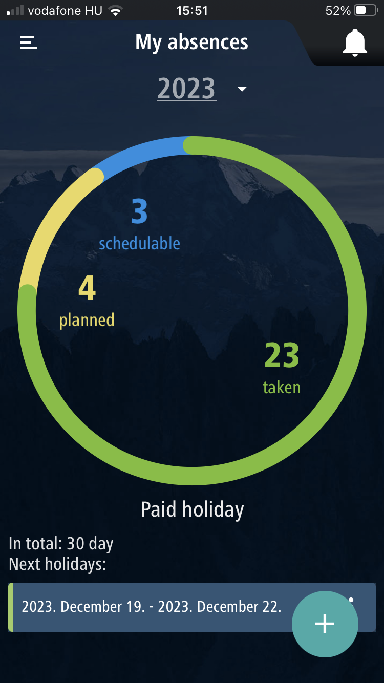 NEXON_PORT+ HR application - My Absences