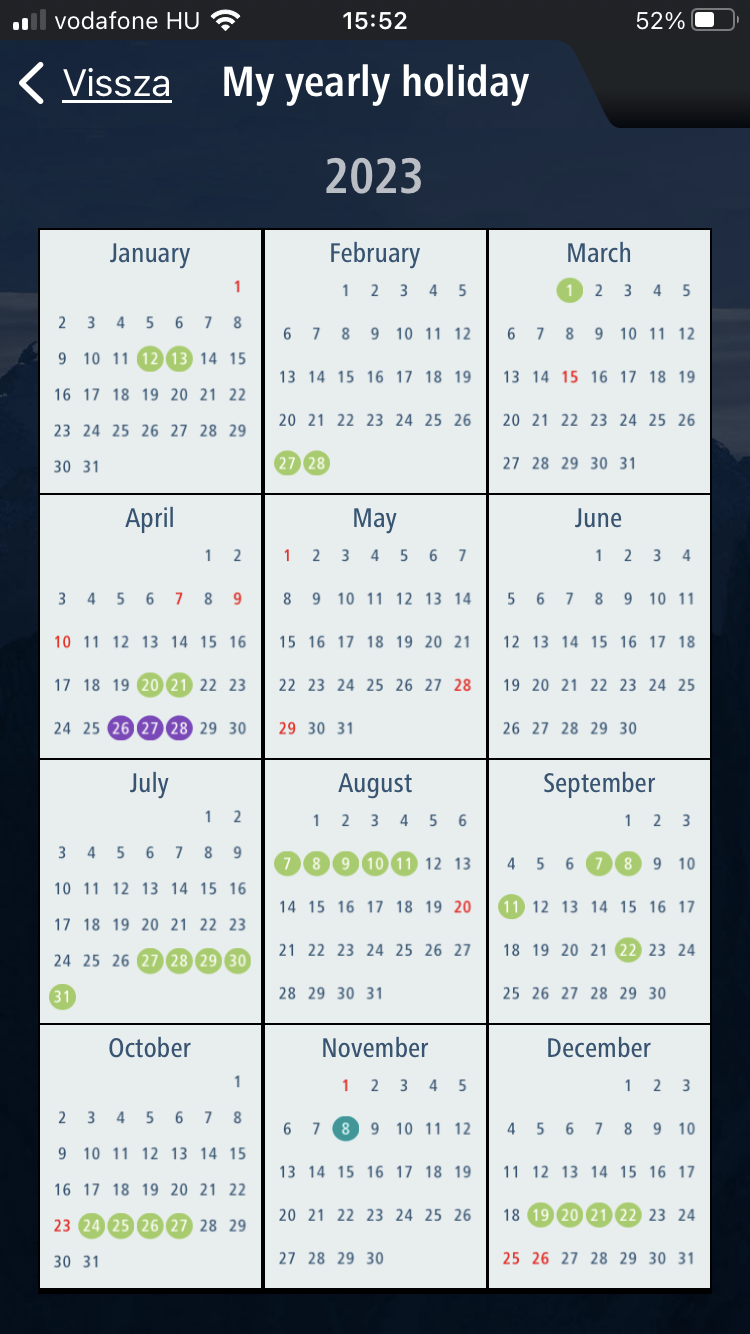 NEXON_PORT+ application - My Absences2