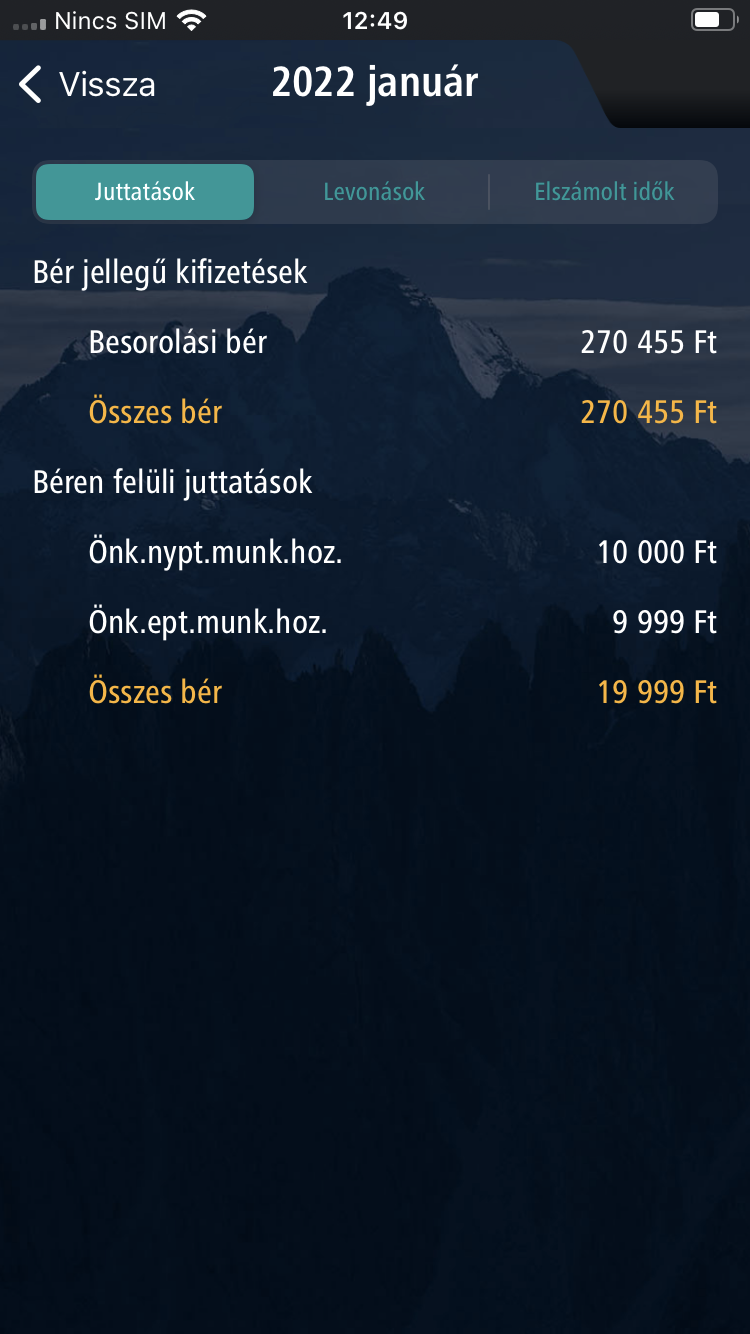 NEXON_PORT+ önkiszolgáló HR-mobilapplikáció, bérjegyzékeim2