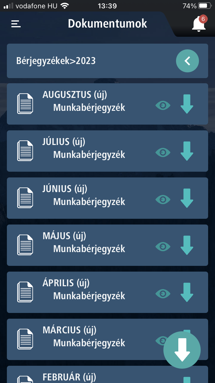 NEXON_PORT+ önkiszolgáló HR-mobilapplikáció Letölthető dokumentumok3