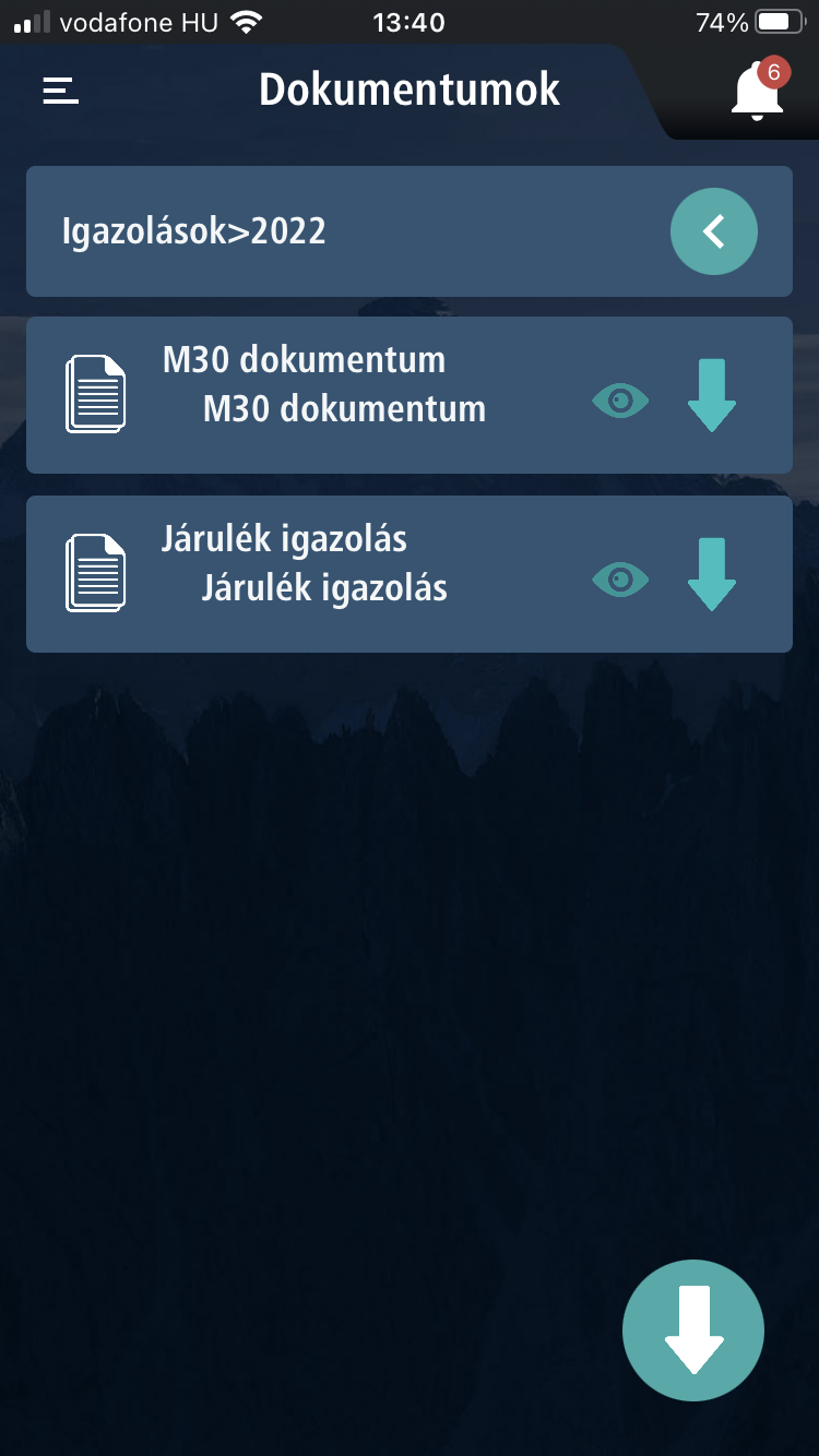 NEXON_PORT+ önkiszolgáló HR-mobilapplikáció Letölthető dokumentumok4