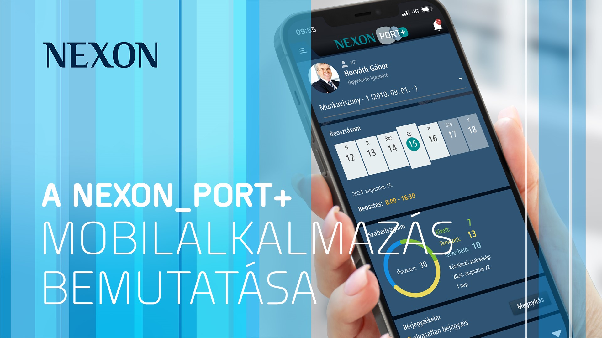 NEXON_PORT+ mobilapplikáció funkciói